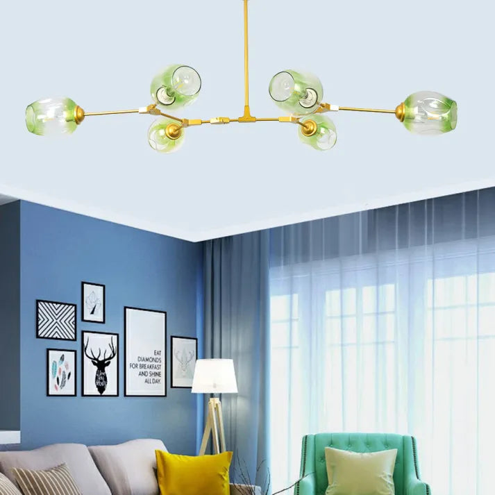 BubbleLight – Lampe à suspension Spoutnik avec bulles de verre