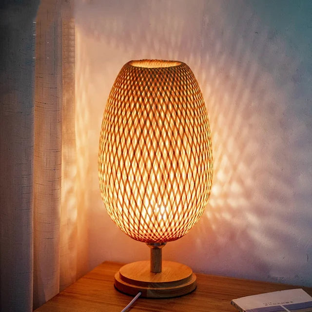 AntiqueBamboo - Vintage Bamboo Table Lamp