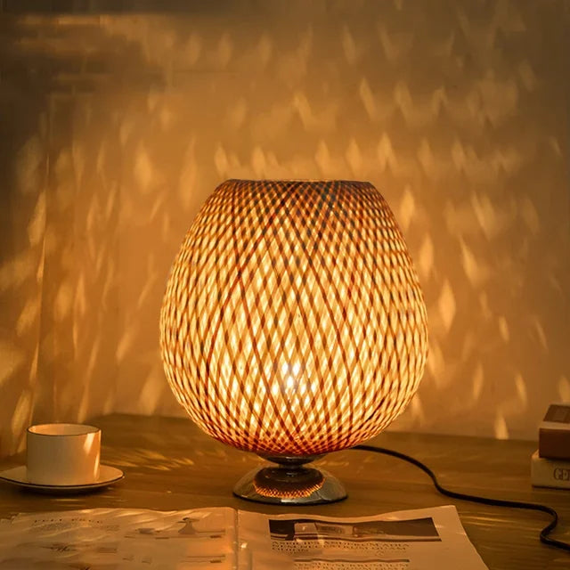 AntiqueBamboo - Vintage Bamboo Table Lamp