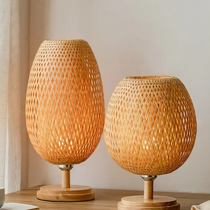 RusticLight - Vintage Bamboo Table Lamp