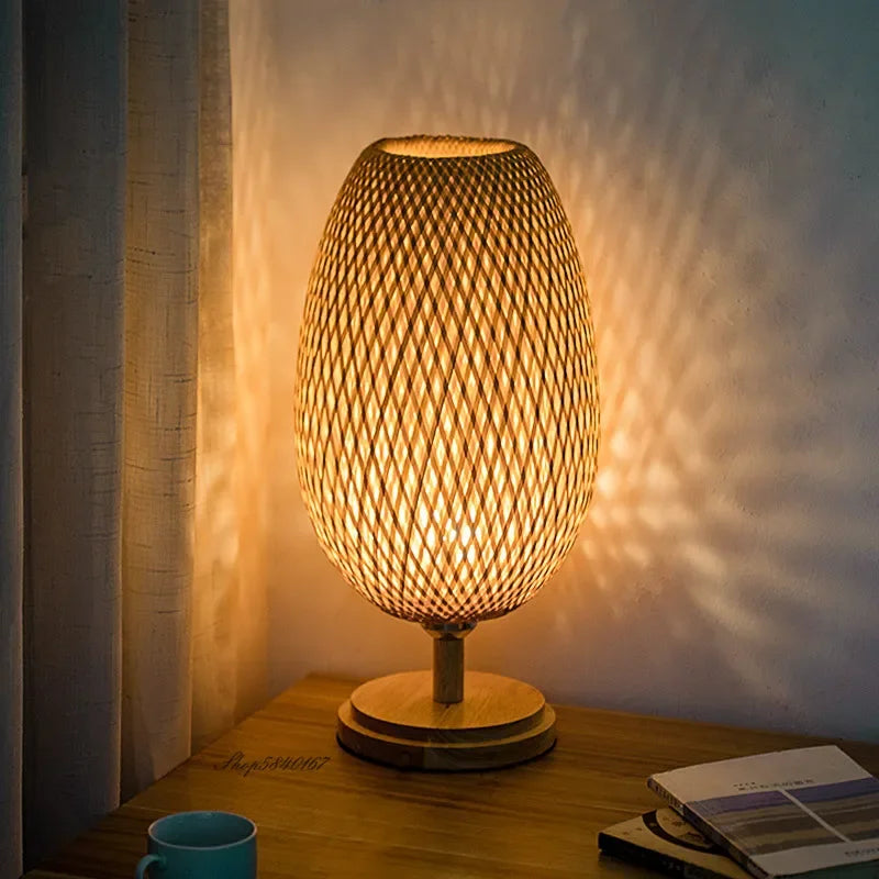 AntiqueBamboo - Vintage Bamboo Table Lamp