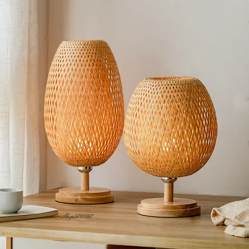 AntiqueBamboo - Vintage Bamboo Table Lamp