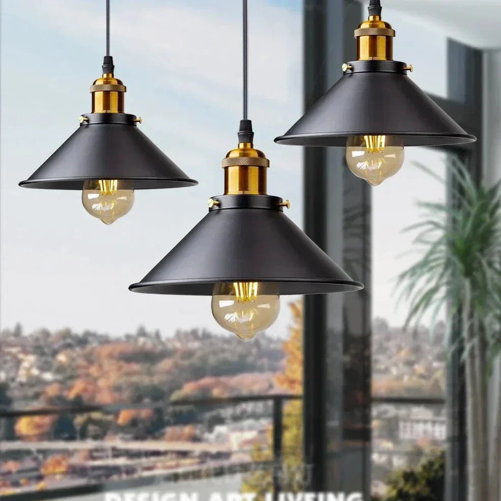 TimelessCraft - Retro Metal and glass Pendant Light