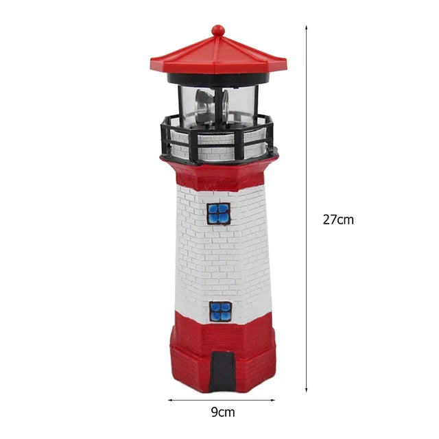 OceanGlow Lighthouse Solar LED-lyslampe – Nautical Solar Lighting til udendørs rum