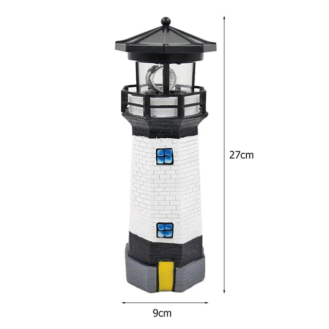 OceanGlow Lighthouse Solar LED-lyslampe – Nautical Solar Lighting til udendørs rum