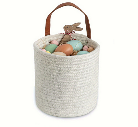 Woven Cotton Rope Hanging Basket | 2pc Set