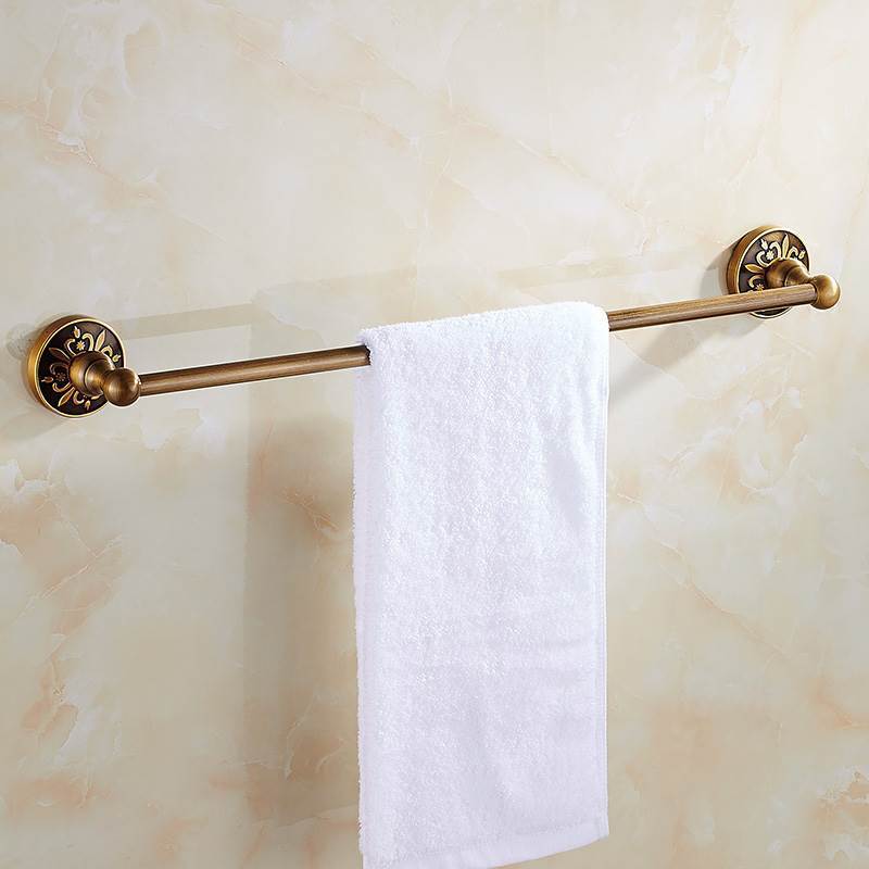 Set di ferramenta per il bagno in bronzo antico: portasciugamani, porta carta igienica, porta scopino | Accessori da bagno in alluminio salvaspazio