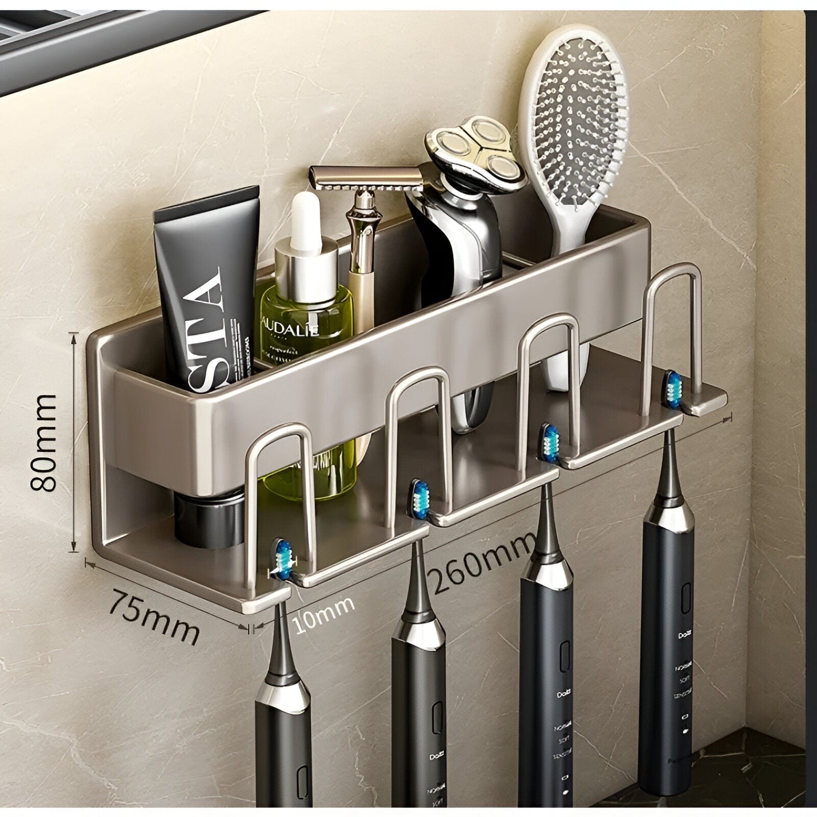 Wall Mounted Toothbrush Holder Rack