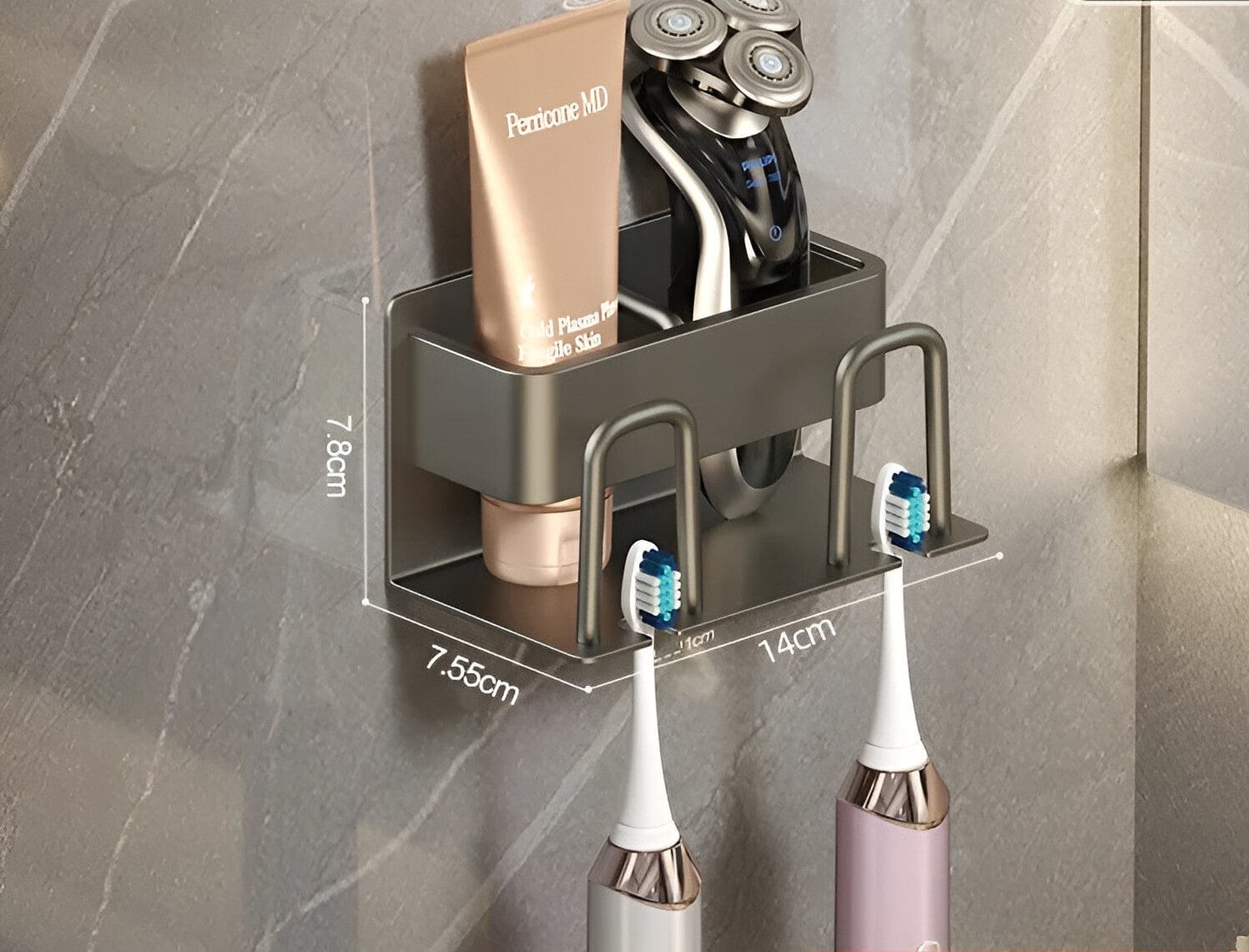 Wall Mounted Toothbrush Holder Rack