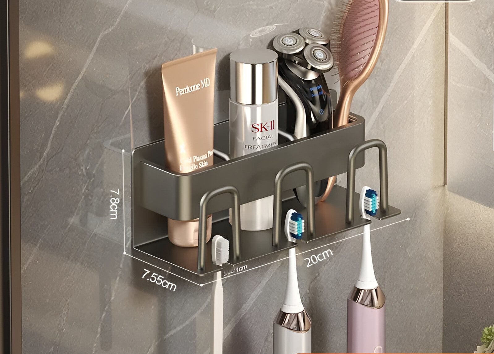 Wall Mounted Toothbrush Holder Rack