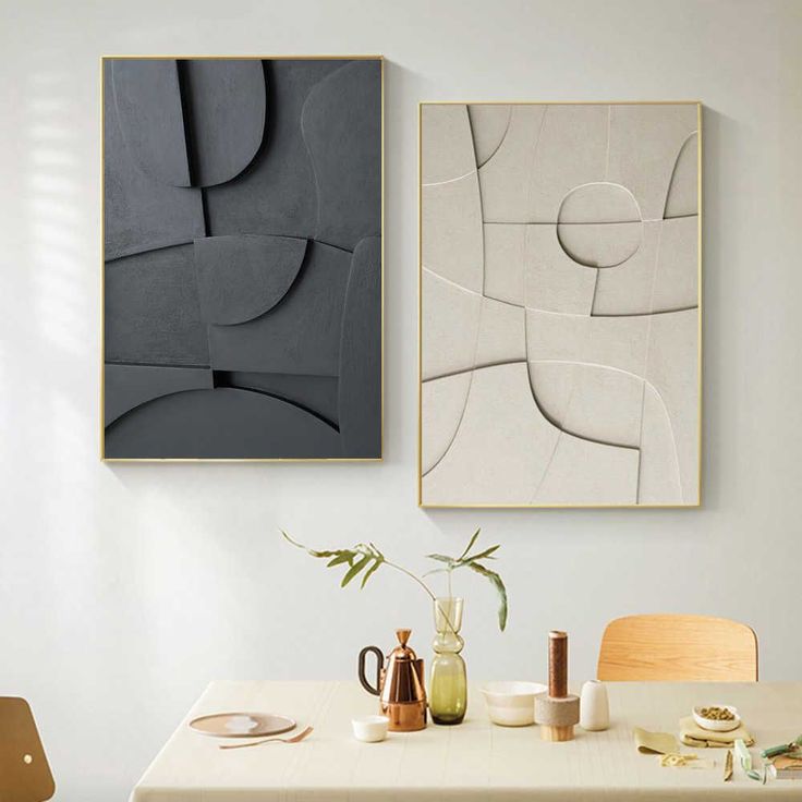 Geometric Contour Art Collection Artwork