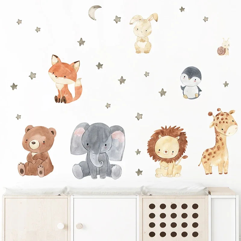 Wild animals wall sticker | Complete your nursery!