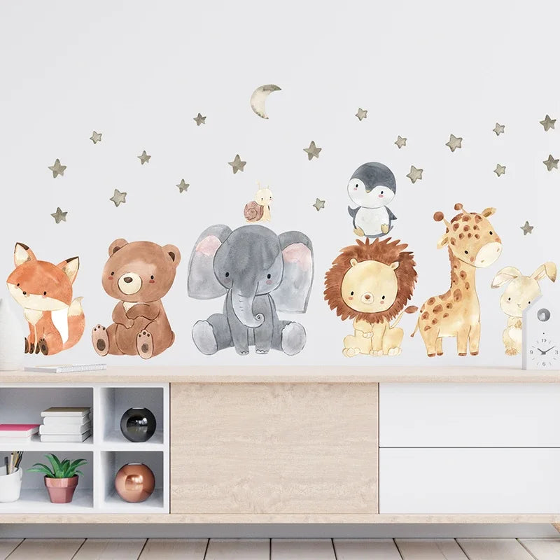 Sticker mural animaux sauvages | Complétez votre chambre d'enfant !