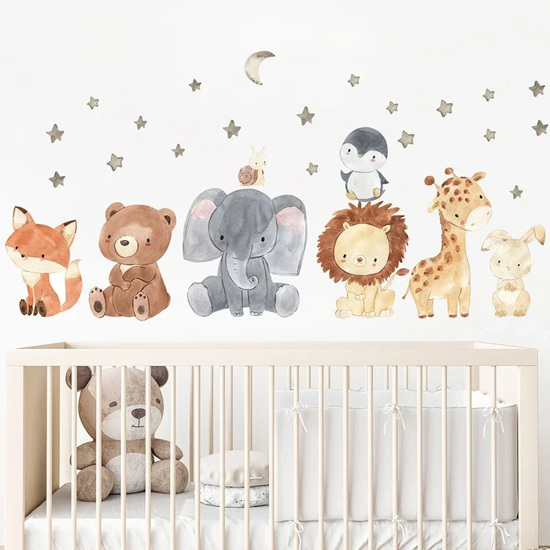 Sticker mural animaux sauvages | Complétez votre chambre d'enfant !