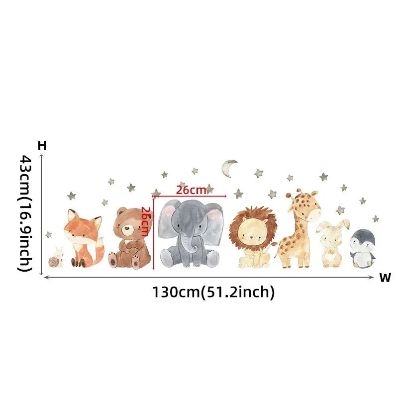 Wild animals wall sticker | Complete your nursery!