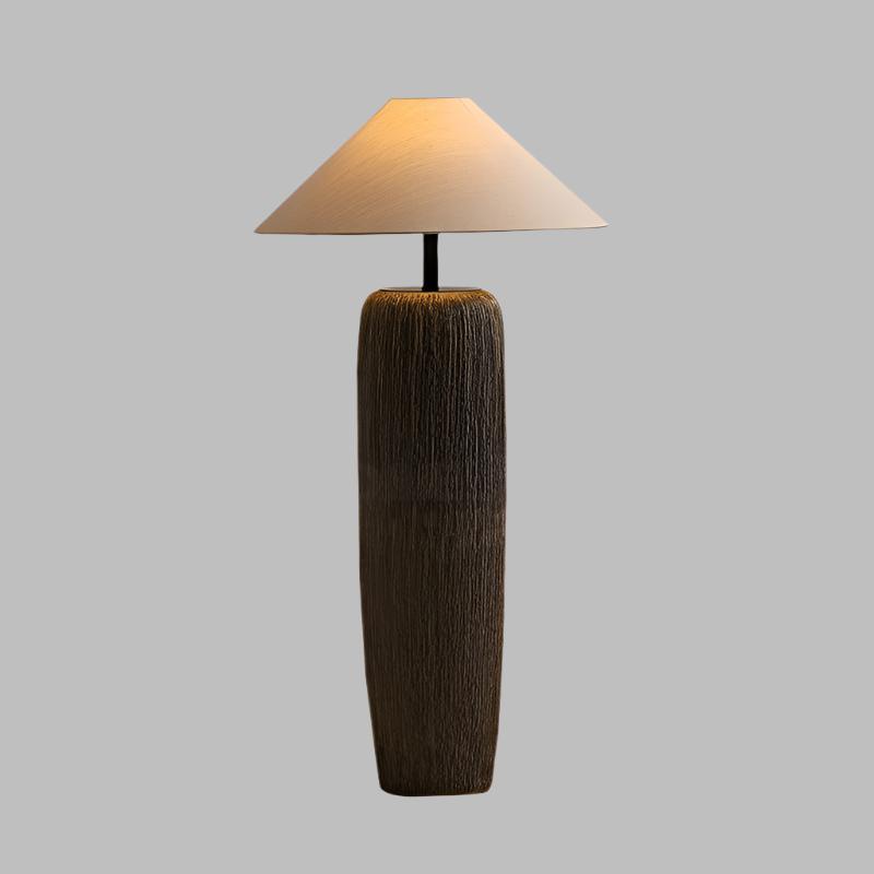 LumiereVintage - Lámpara de pie de madera antigua