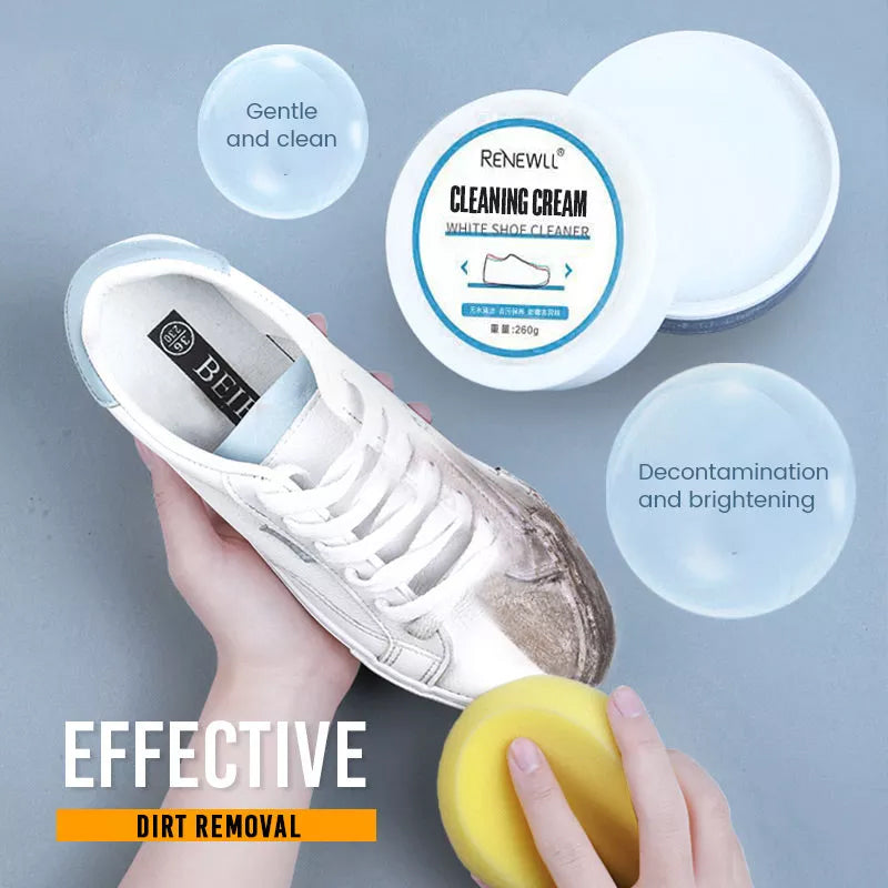 Crème nettoyante pour chaussures blanche multifonctionnelle