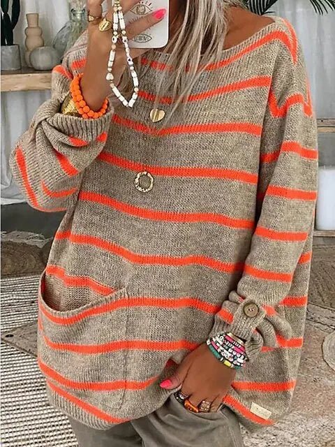 Ilona™ chic striped sweater