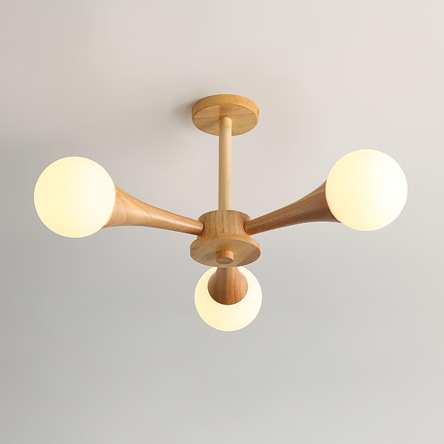 Luna - Lampe à suspension élégante en bois