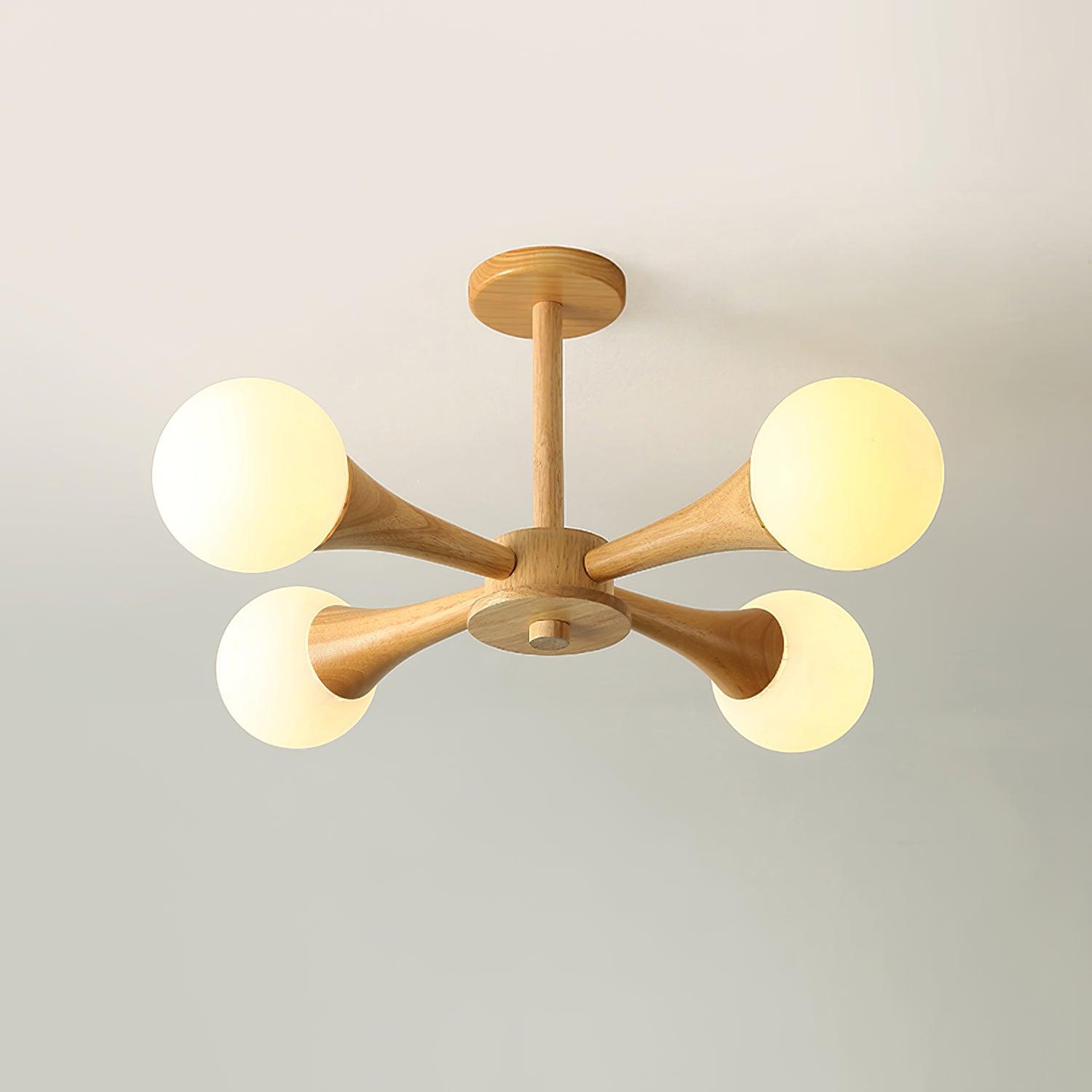 Luna - Elegante lampada a sospensione in legno