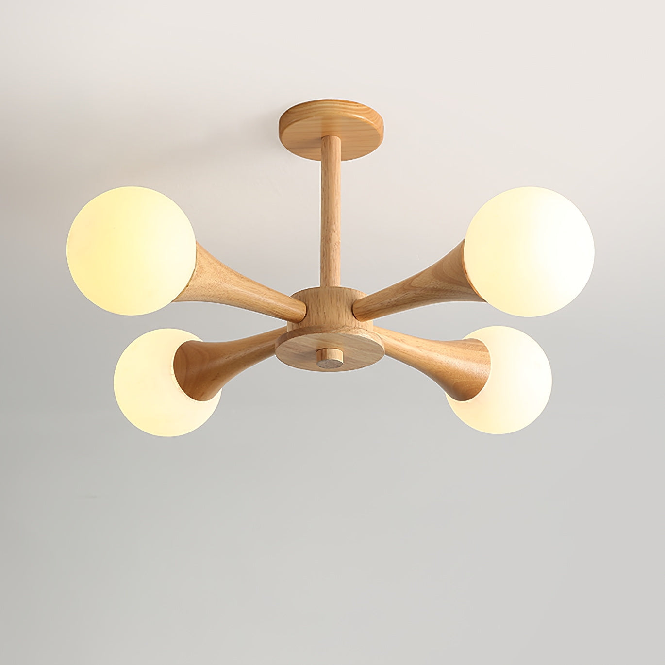 Luna - Elegante lampada a sospensione in legno