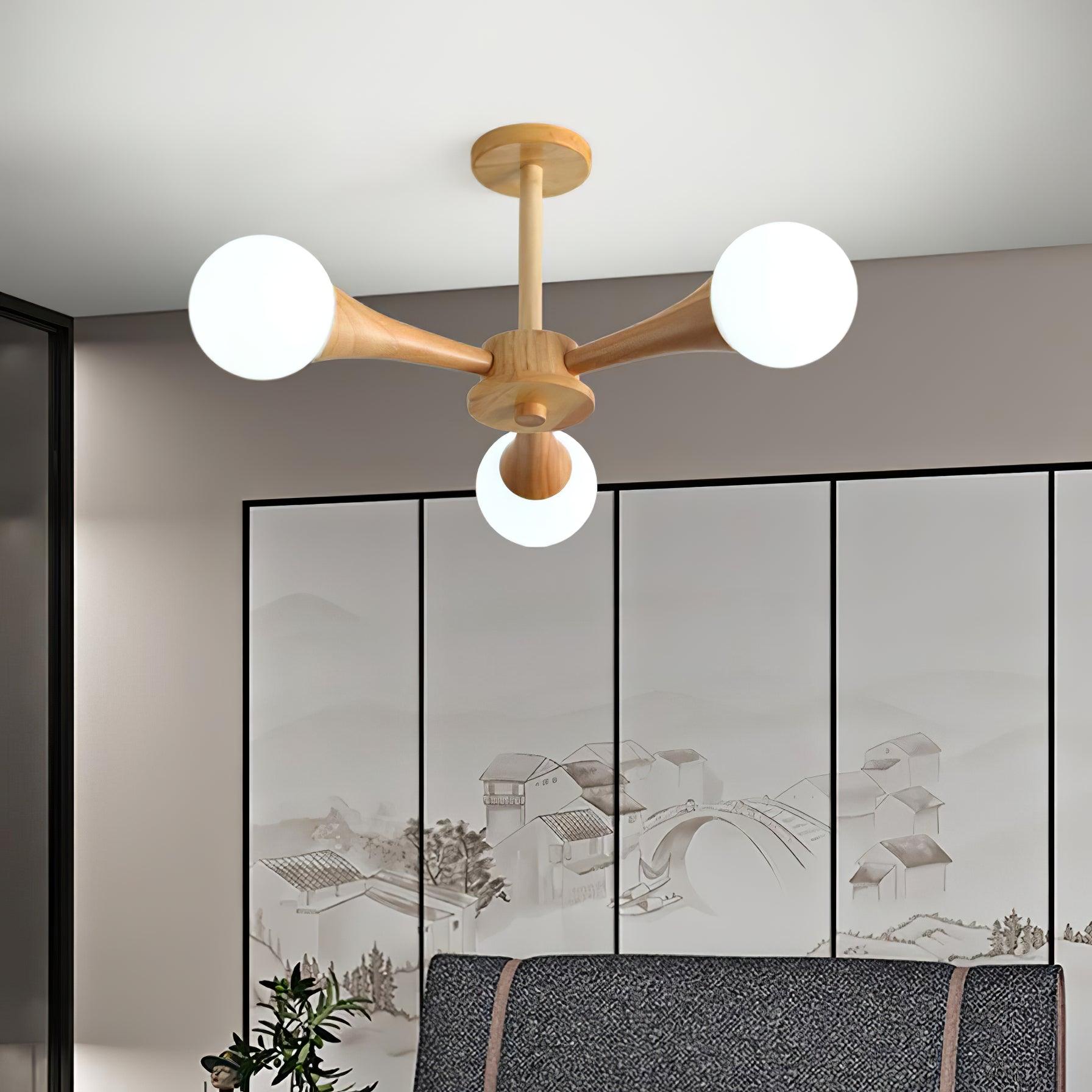 Luna - Elegante houten hanglamp