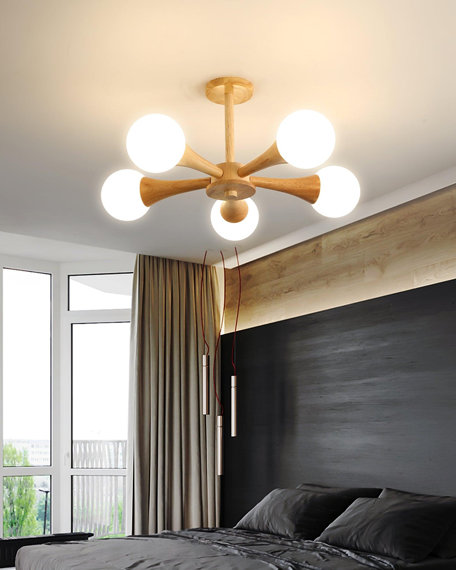 Luna - Elegante houten hanglamp