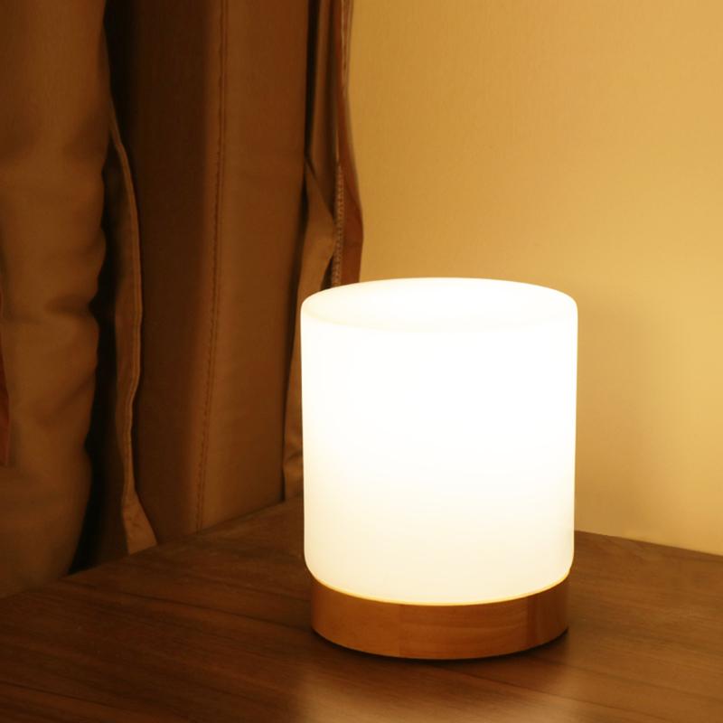 LumiGlow - Mini lampada da tavolo in vetro con funzione Touch-Open per un'illuminazione a 360°