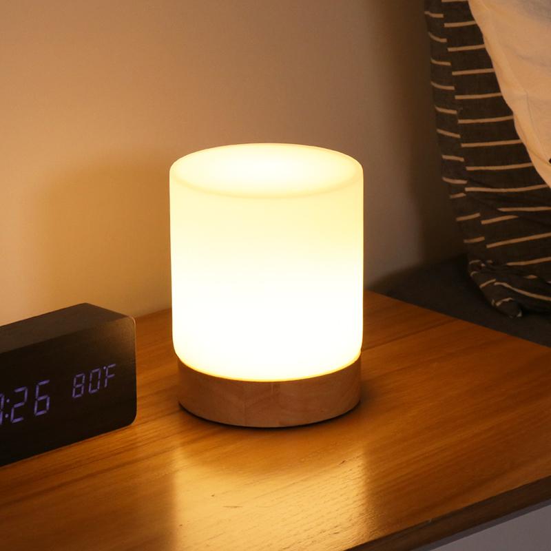 LumiGlow – Mini-Tischleuchte aus Glas mit Touch-Open-Funktion für 360°-Beleuchtung