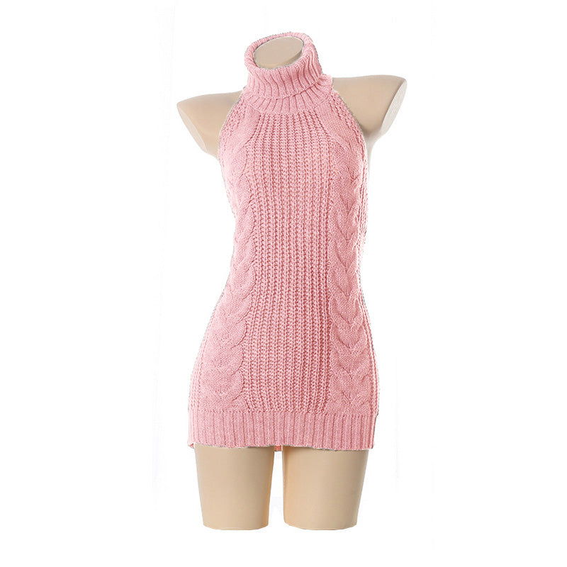 Maglione Virgin Killer con spalle scoperte e schiena scoperta