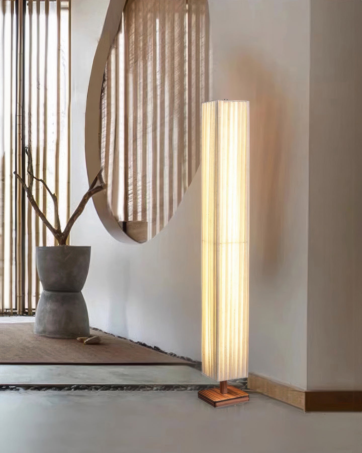 Eenvoud Oosterse Wabi-Sabi vloerlamp