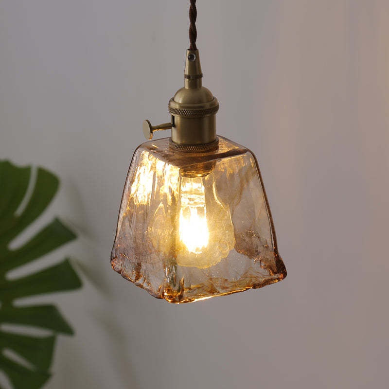 Vintagea - Lampe à suspension LED rétro en métal doré