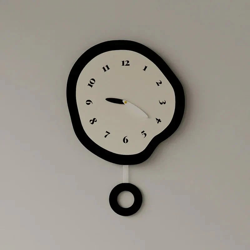 Reloj de pared para sala de estar con diseño abstracto