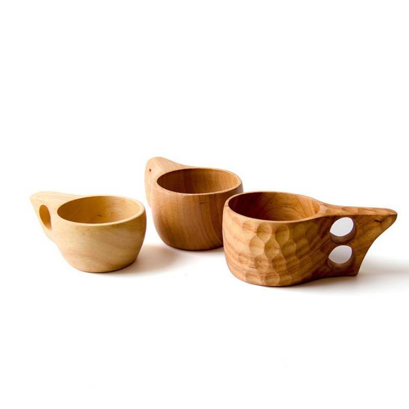 Tazza classica in legno di gomma