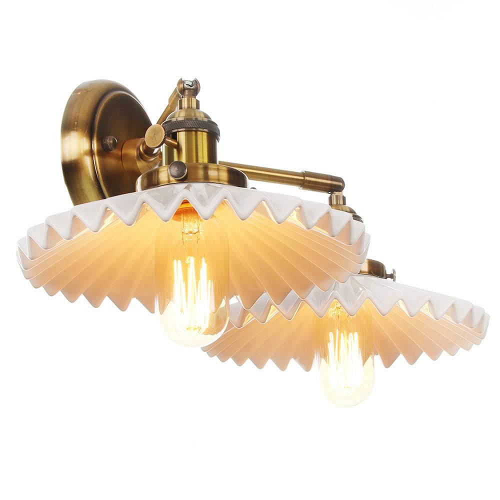 EleganceRetro - Keramiklampe mit zwei Schirmen