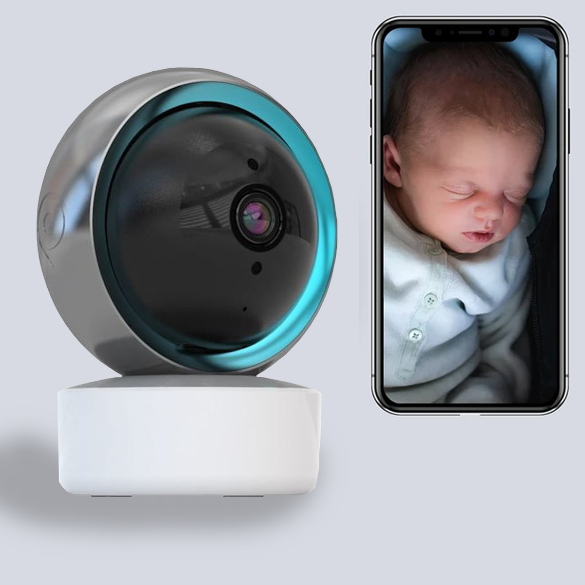 Drahtloser Nachtsicht-HD-Smart-Babymonitor – mit mobiler App