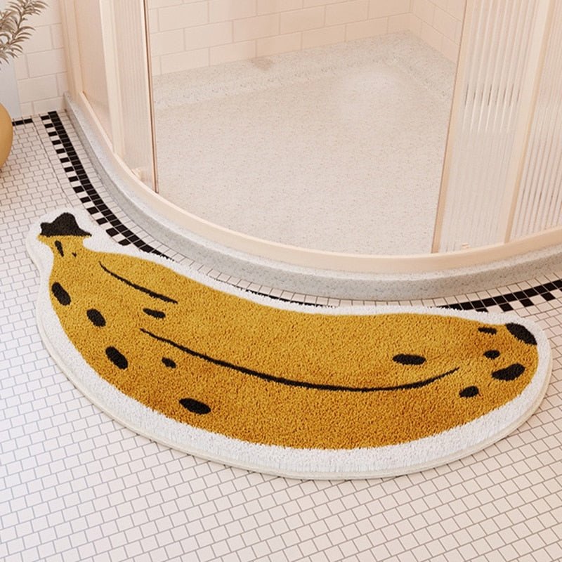 Tapis de salle de bain fruités antidérapants en forme d'arc