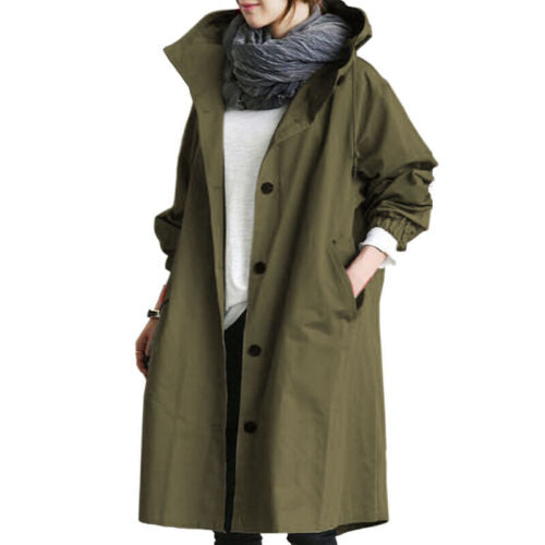 EleganCoat | Fasjonabel lang trenchcoat/jakke for kvinner skifter sesong 2024