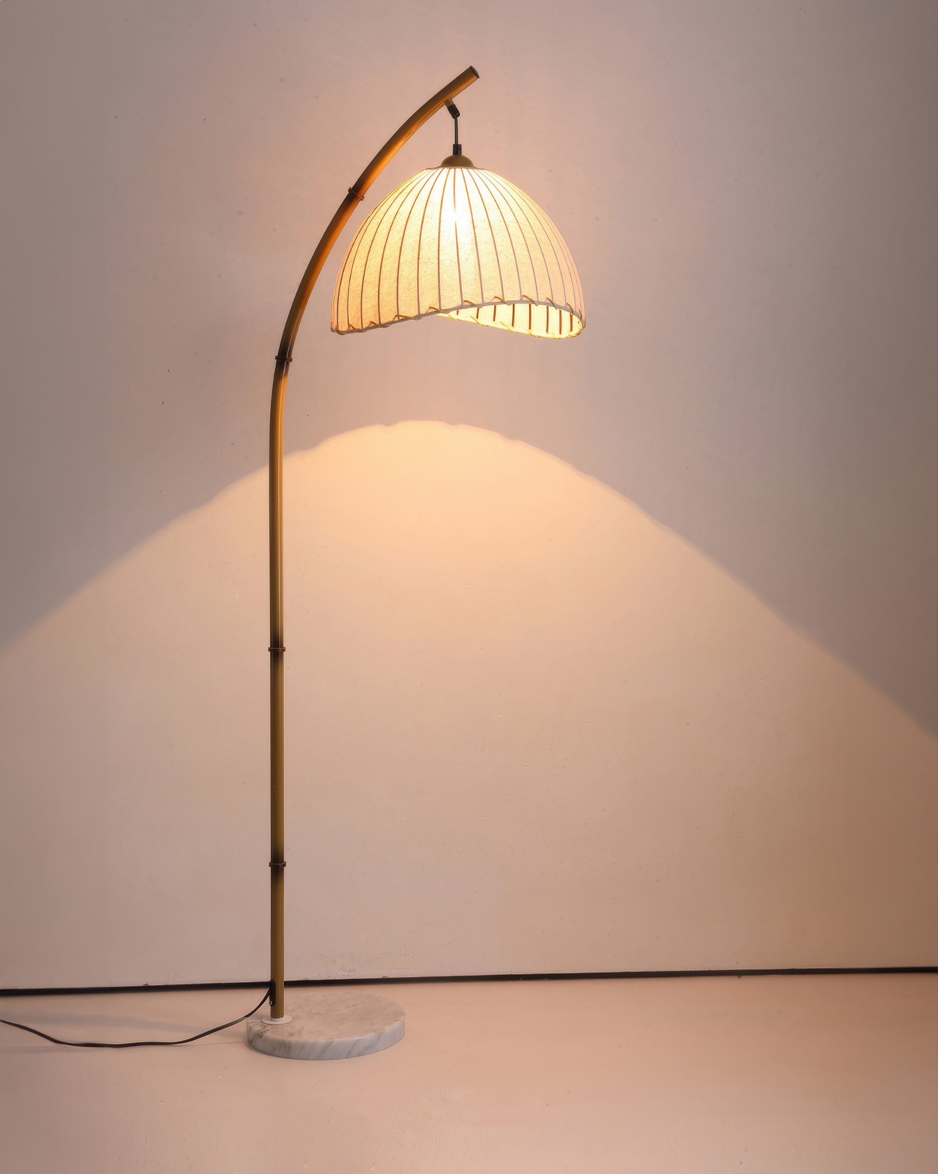 Kulturell Zen Bamboo Gulvlampe belysning