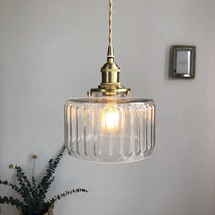 Stunning Cylinder Glass Pendant Light