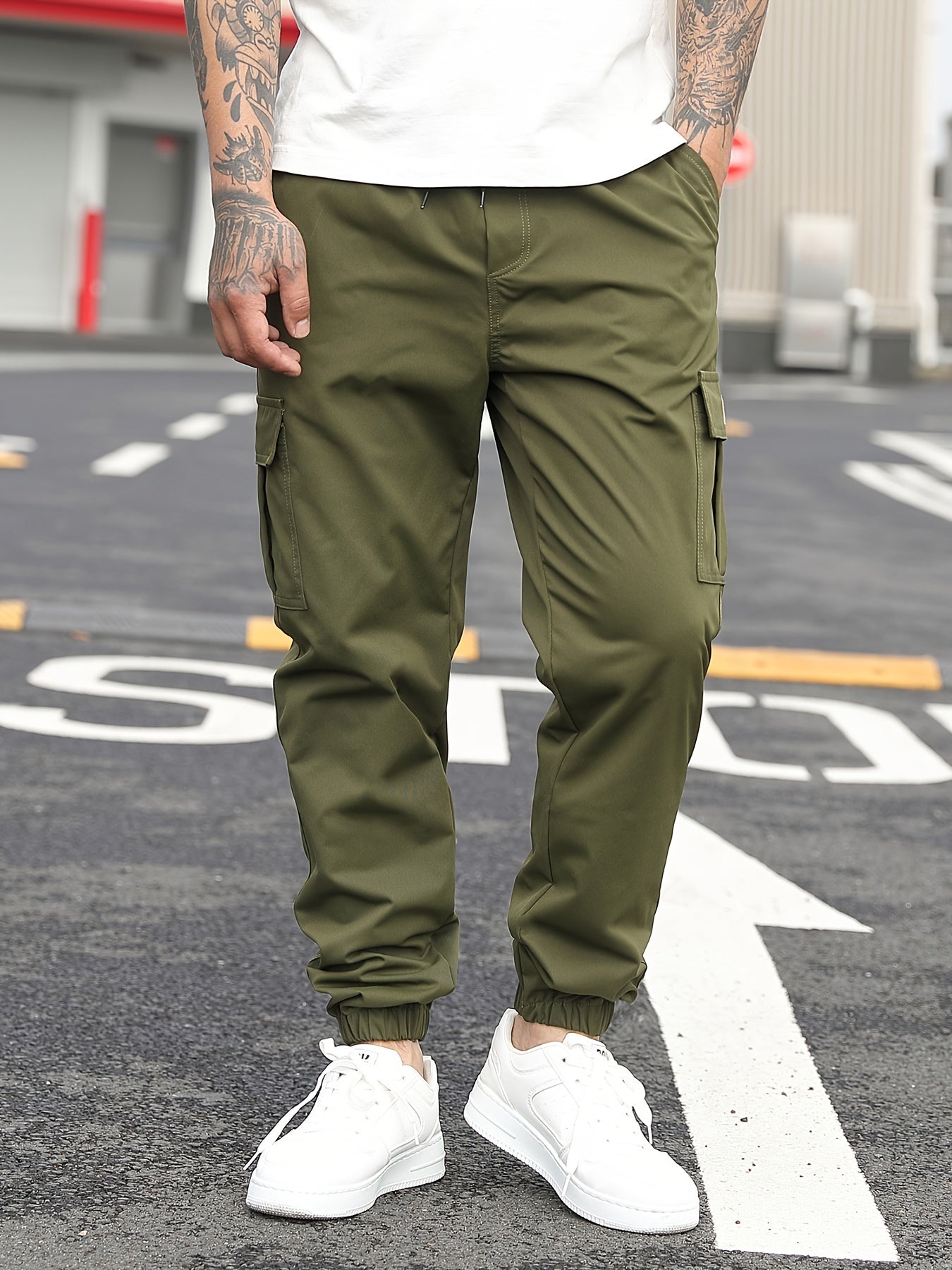 Pantaloni cargo da jogging beige - Lukas