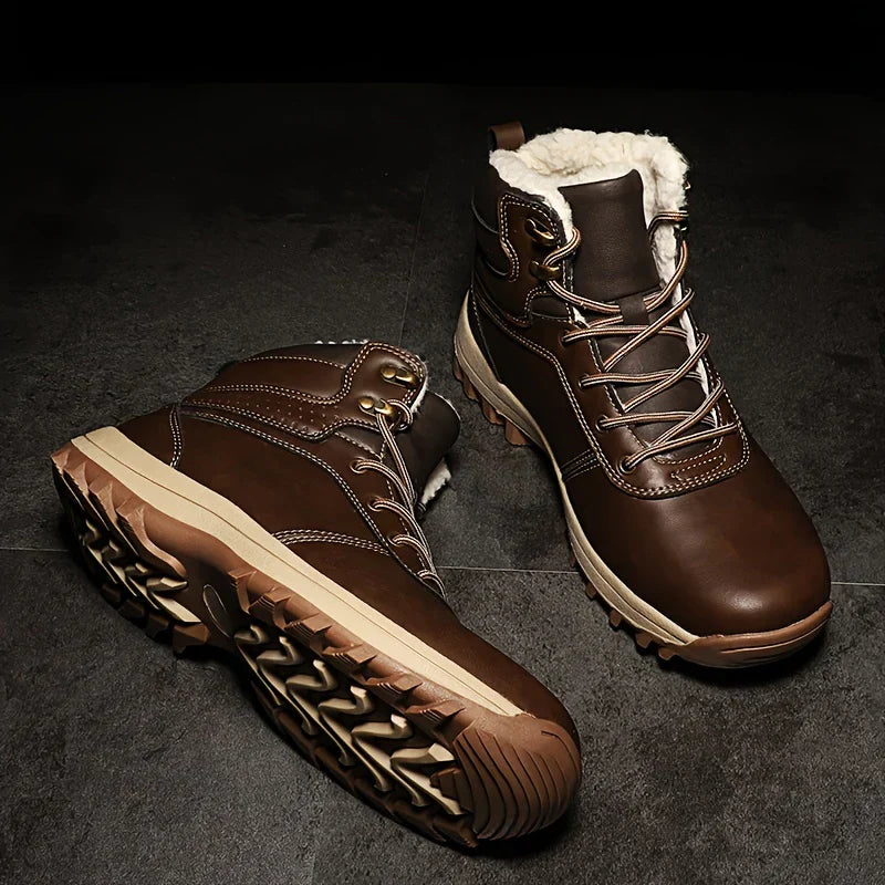 Mesa - bottes d'hiver en cuir vintage pour hommes