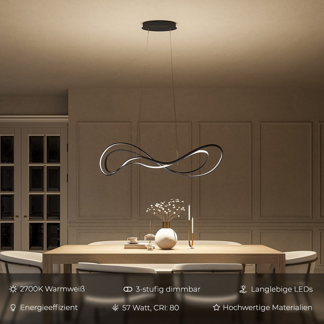 LumiMax – Dimmbare LED-Pendelleuchte mit warmem Licht