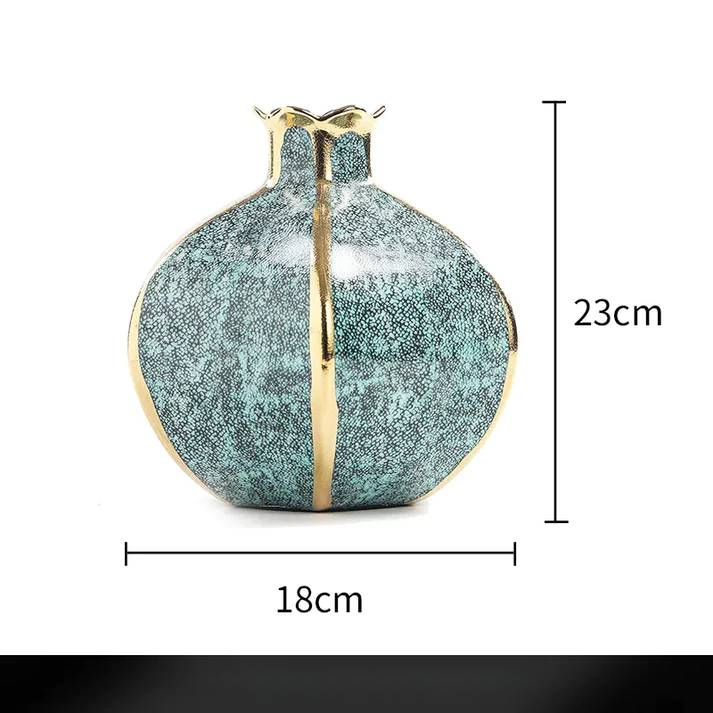 European ceramic gilt vase decoration for home modern living room decoration accessories interior luxury flower pots decorative