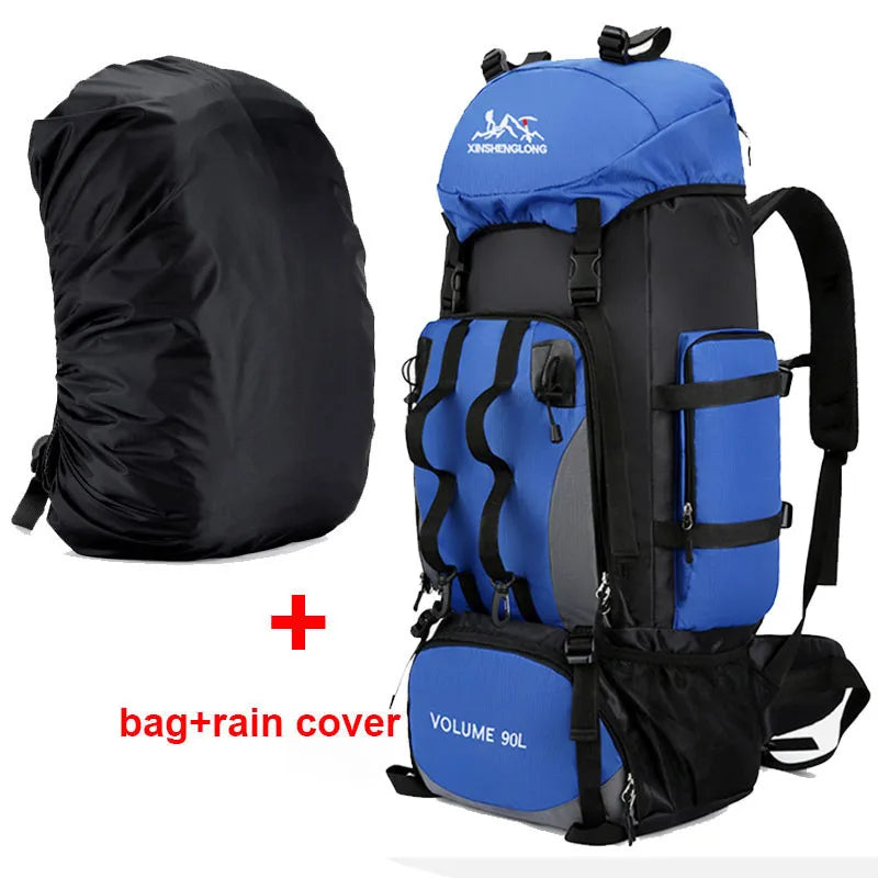 90L Waterproof Hiking Camping Backpack Trekking Bag