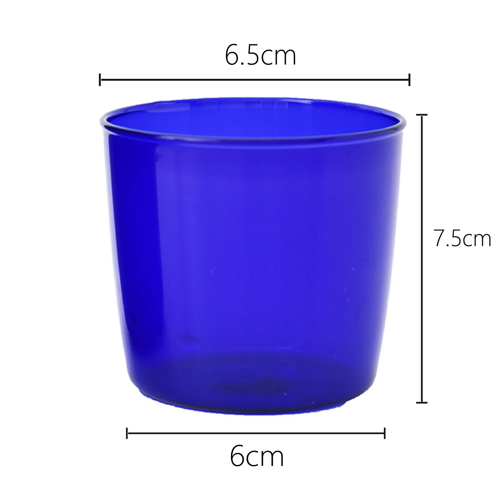 Färgad kopp-set i borosilikatglas