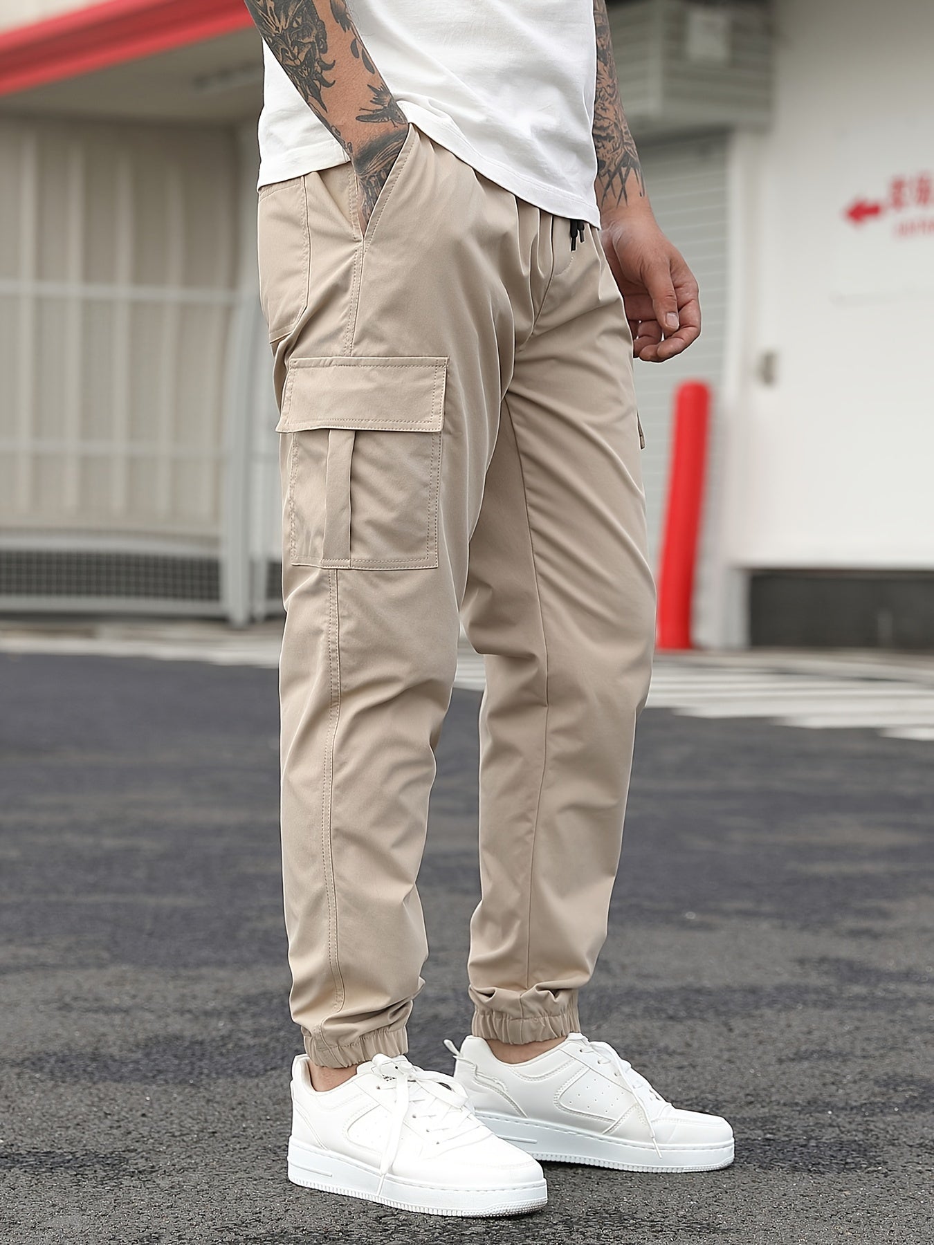 Beige Cargo lenkkeilyhousut - Lukas