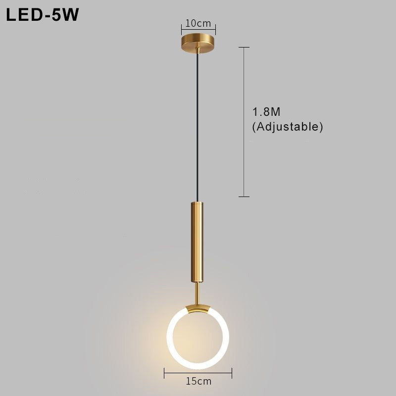 Élégante – Lampe à suspension nordique au design simple