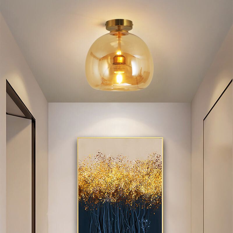 Goldenova - Elegante lampada da soffitto rotonda in nero e oro