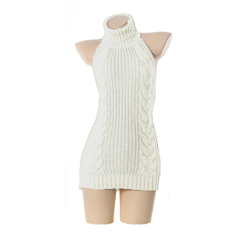 Maglione Virgin Killer con spalle scoperte e schiena scoperta